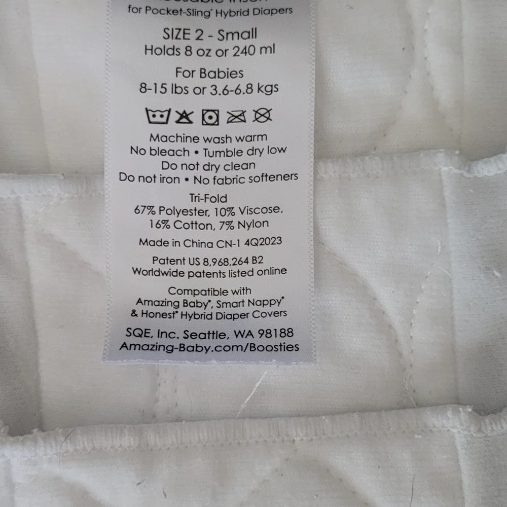 Super Boosties Trifold Cloth Diapers Size 2 Small The Honest Company